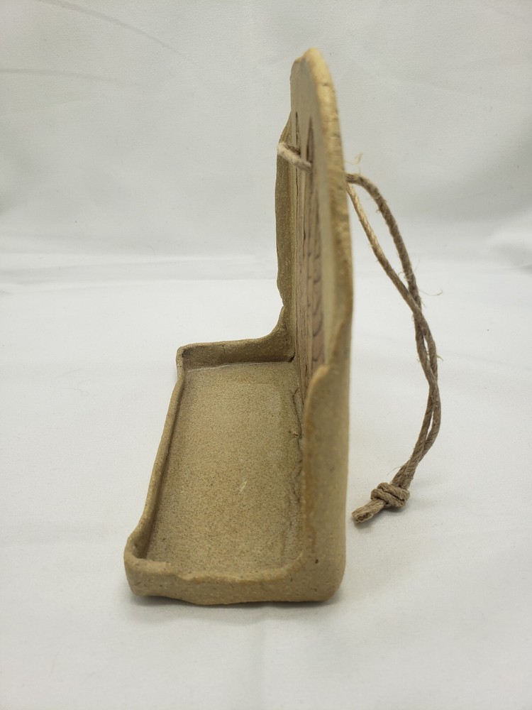 Handmade Clay Leaf Print Wall Hanging Birdfeeder
