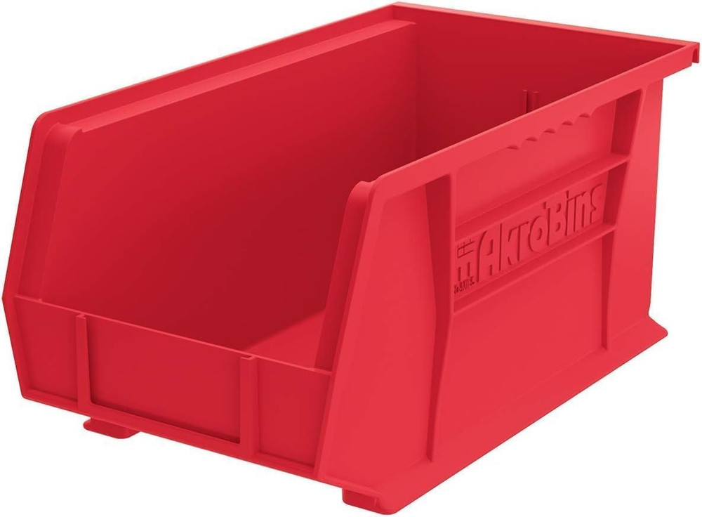30240 Akrobins Plastic Storage Bins, Space-Saving Stackable Bins for Garage, Pan