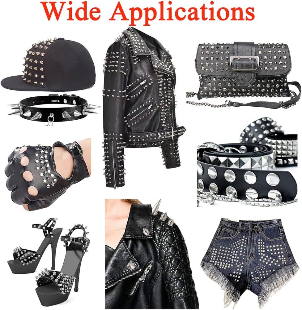 70 Sets Cone Spikes Screwback Studs Rivets Metal Spikes Studs for Punk Style ...
