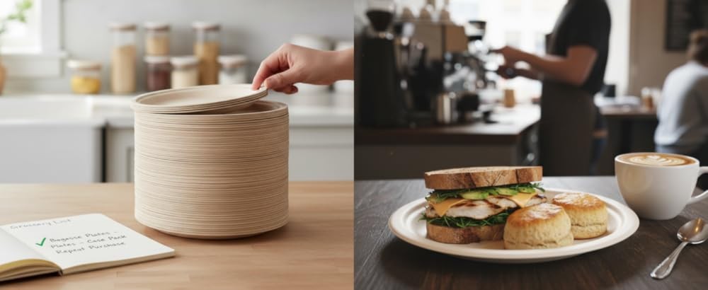 10-Inch postable Disposable Paper Plates – Heavy-Duty,