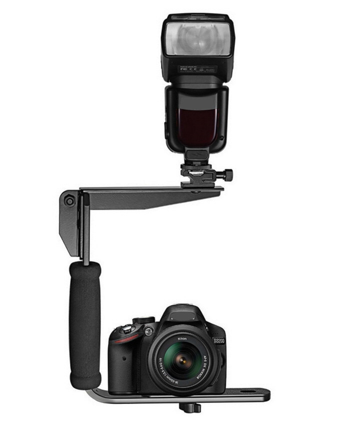 Dual Flash Bracket Holder Flash Rail DSL 666 LC2614