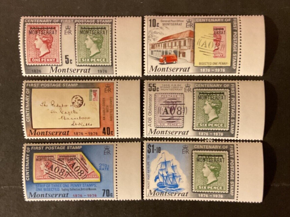 Montserrat Scott #327-32 never hinged