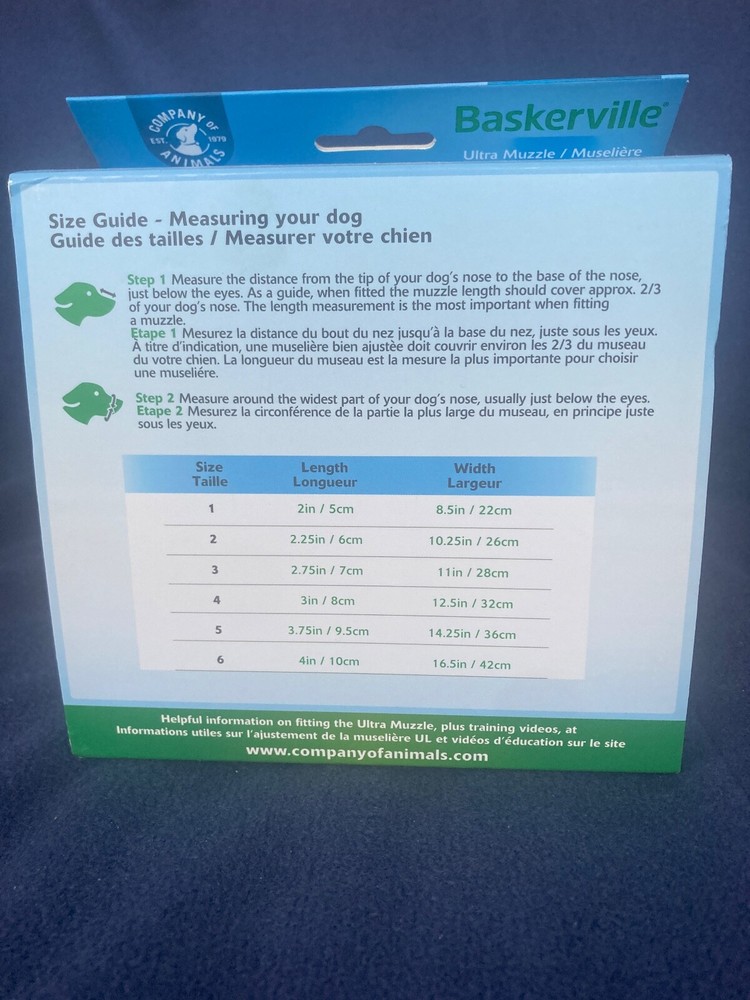 NIB Baskerville Ultra Muzzle Size 5 Black Treat Friendly Collar Loop & Headstrap