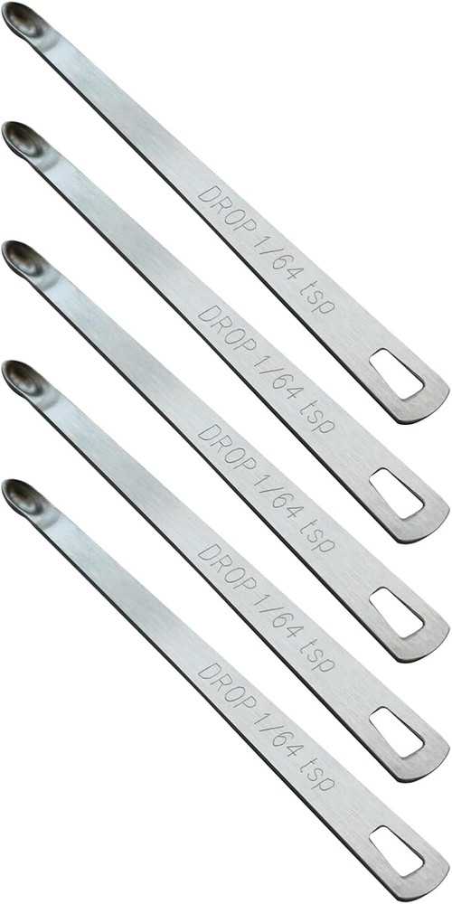 5PCS 1/64 Teaspoon(1/64Tsp, 0.08Ml, Drop) Single Tiny Measuring Spoon, Small Ind