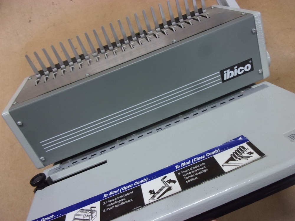 IBIMATIC Manual Hole Punch & Comb Paper Document Book Binding Machine Quartet