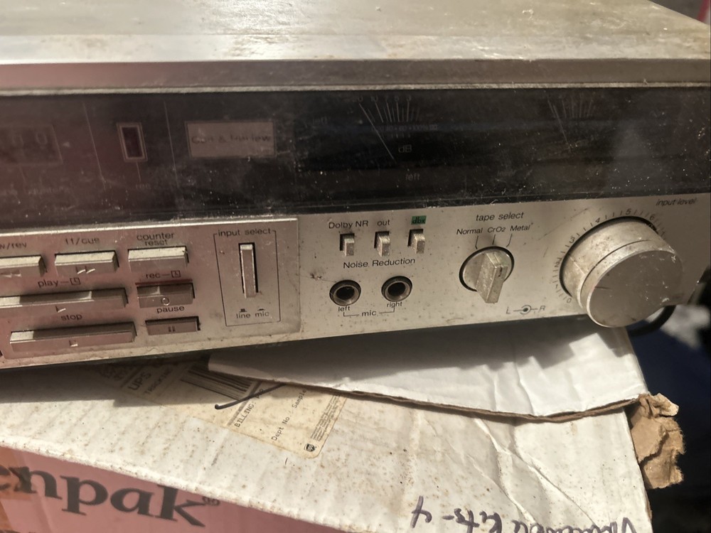 Technics M234X Stereo Cassette Deck Silver Dolby One Touch Recording untested