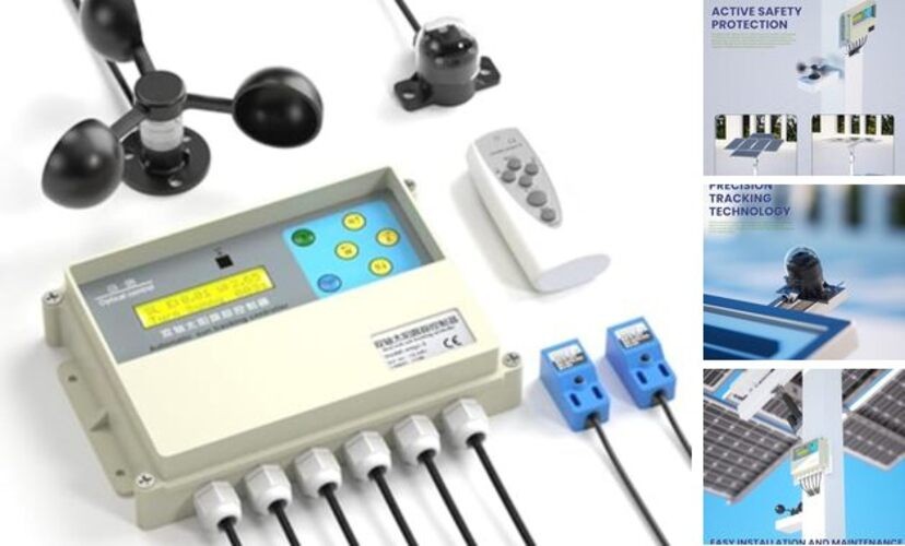 Dual-Axis Solar Tracker Controller Kit – Auto Sun Tracking with LCD, Wind