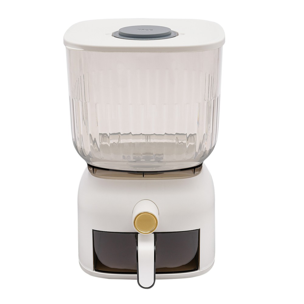 22lbs Square Rice Dispenser Grain Container Kitchen Organizer With Rice Cup