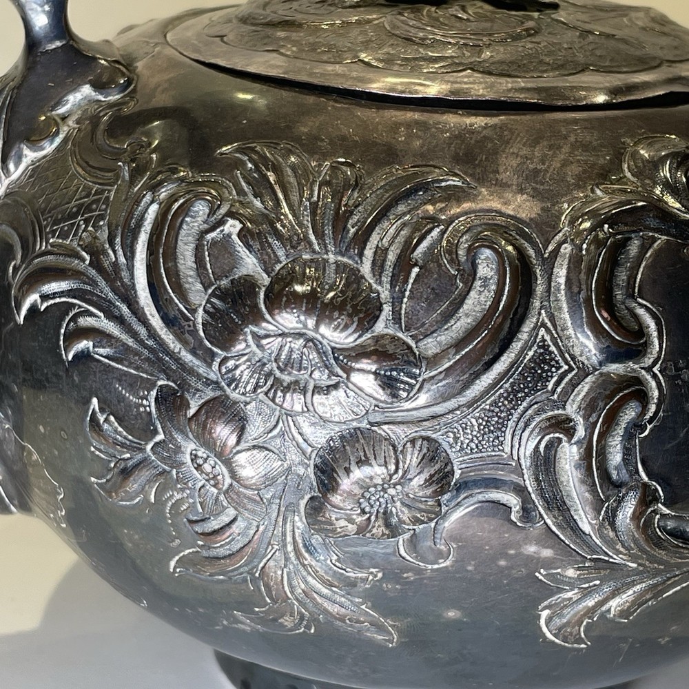 Vintage Ornate Silver Plated Tea Pot