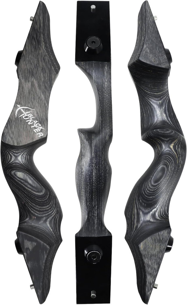 Black Hunter Left Hand Bow Riser 15'' Archery Bow Riser for Recurve Bow Longbow