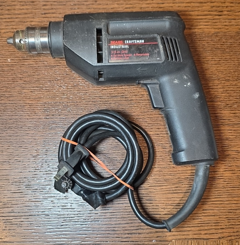 Sears Craftsman 3/8 Inch Drill Corded Variable Speed Reversible Tools WORKS