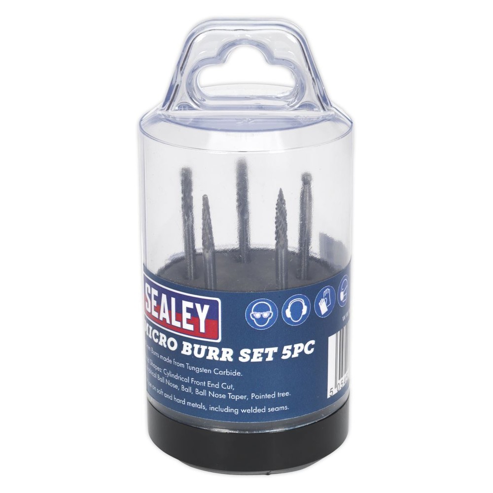 Sealey MCBSET01 Micro Carbide Burr Set 5pc
