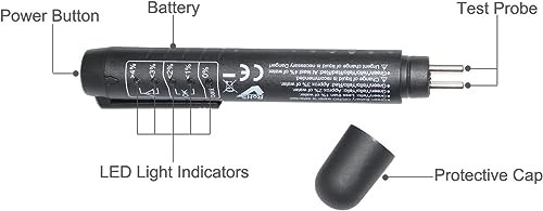 Brake Fluid Tester with 5 LED Indicators Auto Brake Diagnostic Testing Tool
