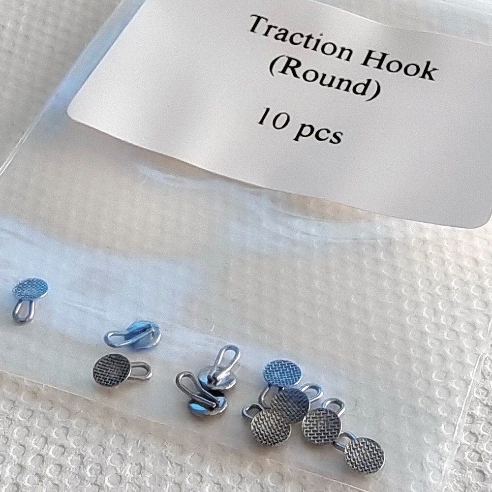 100 Pcs Dental Orthodontic Caplin Hook Traction Hook Diameter Round Bondable