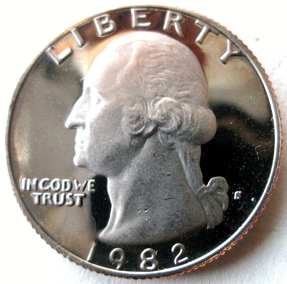 1982-S WASHINGTON CLAD DCAM PROOF, MS+++ CONDITION, CIRCULATED
