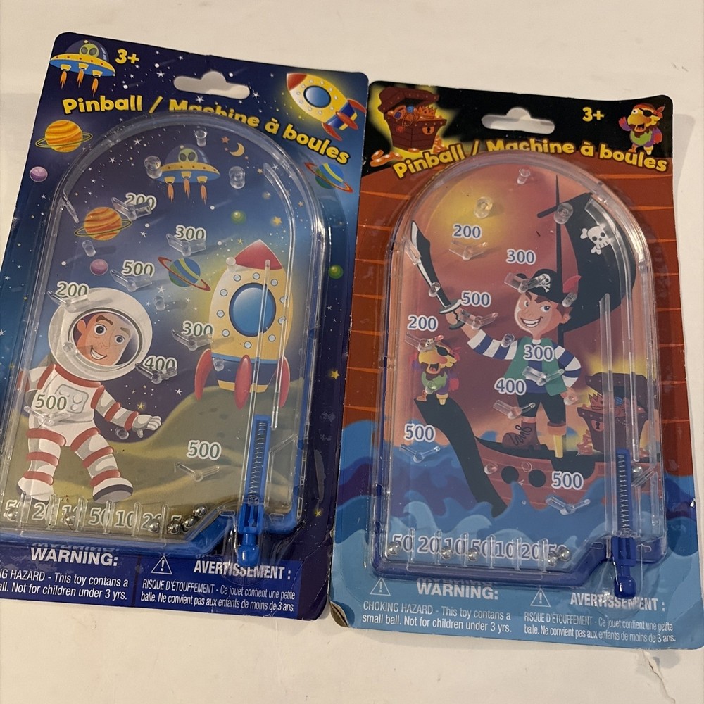 Vintage Pinball Machine Space And Pirate 2 Pack