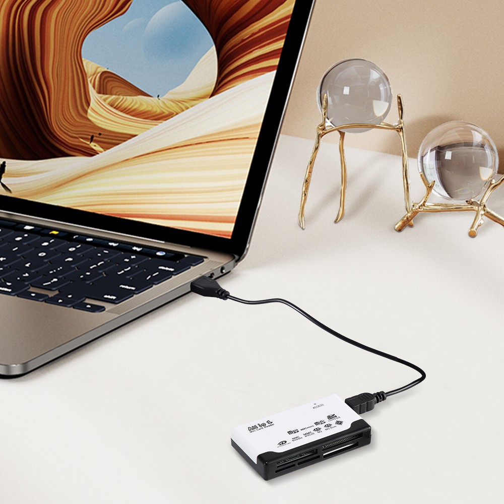 6 In 1 Memory Card Reader Writer Adapter USB 2.0 High Speed Micro SD/SD/SDXC/CF
