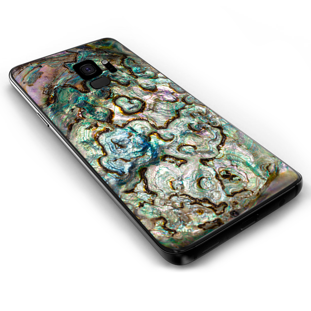 Samsung Galaxy S9 Skins Wrap - Abalone Shell Gold underwater