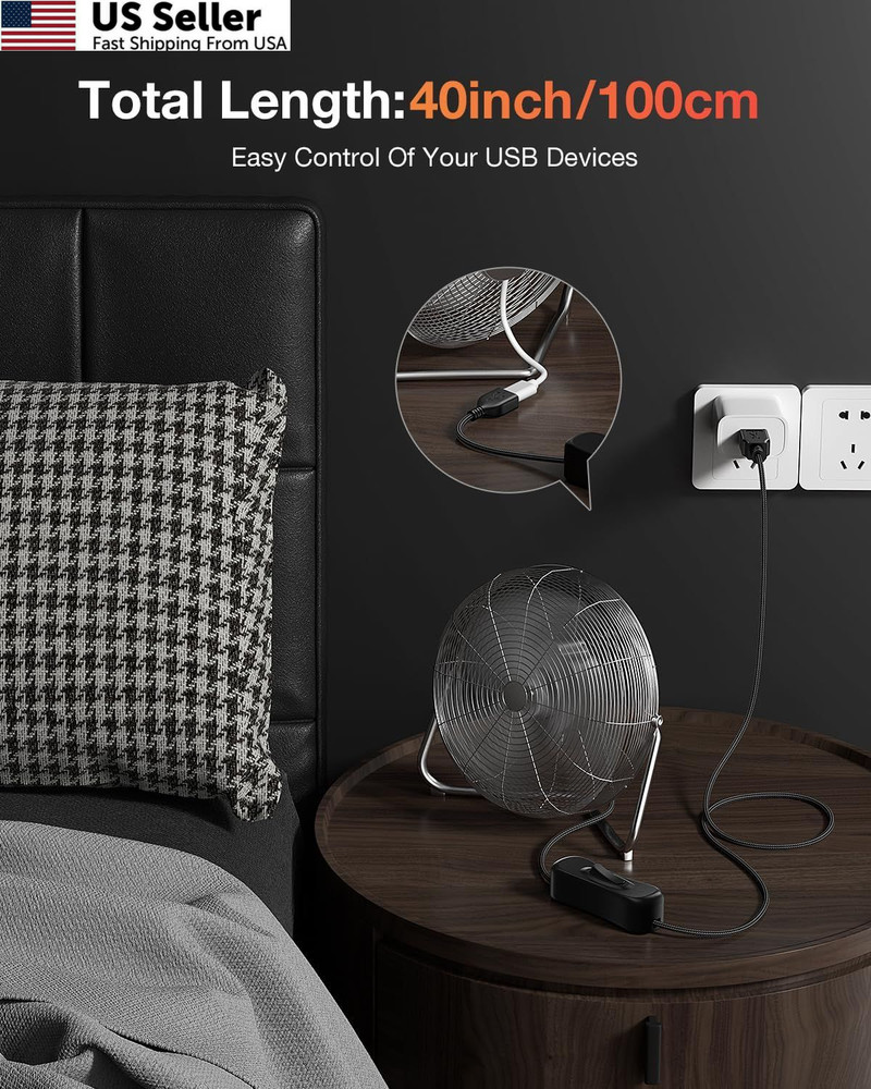 ANDTOBO USB Switch Extension Cable, (Upgraded Data + Power) 100 centimeters