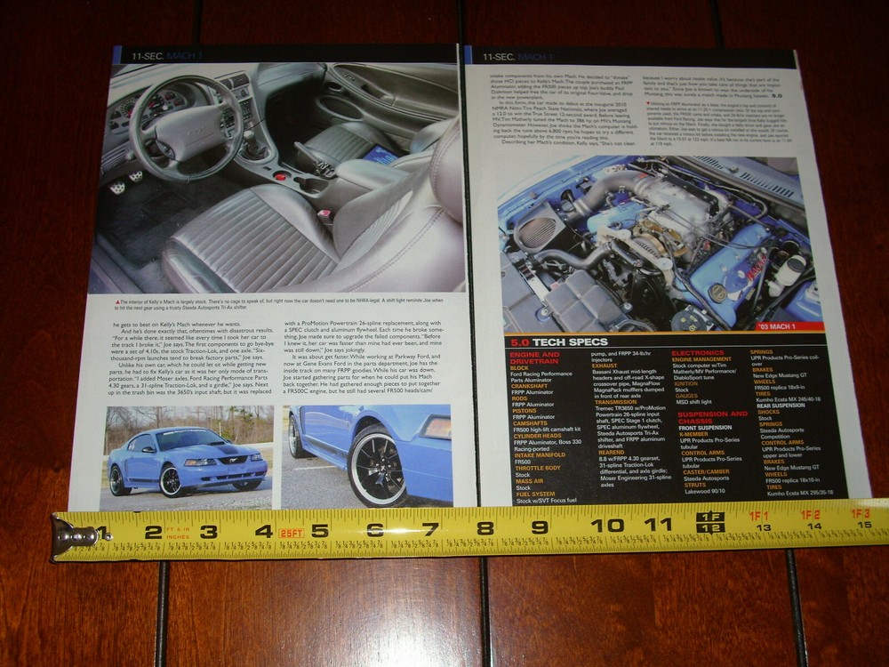 2003 MUSTANG MACH 1 ORIGINAL 2011 ARTICLE