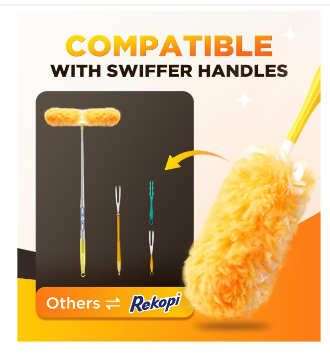 Super Efficient Duster Refills for Swiffer Duster, Duster Kit with 12 Ct Duster