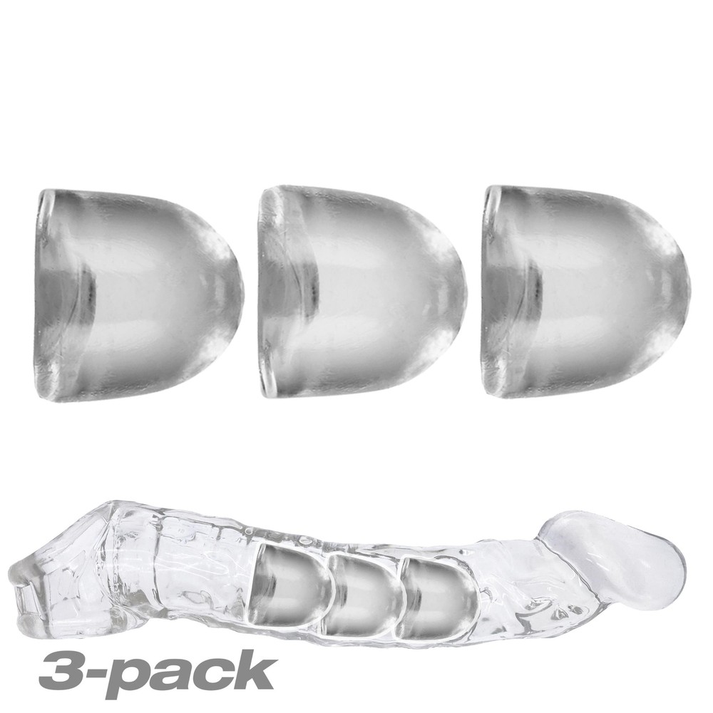 Oxballs Penis Extender Inserts 3pc Adjust Fit Inserts Clear