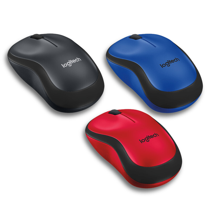 Logitech M220 Silent Wireless Mouse - Black, Red, or Blue  910-004885