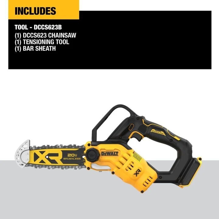 DeWalt DCCS623B 20V MAX 8" Brushless Cordless Pruning Chainsaw (Tool Only) - NEW
