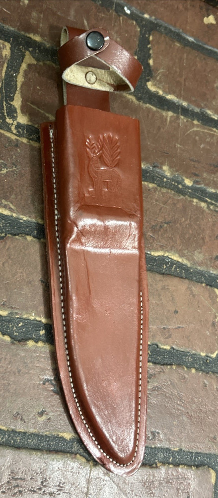 Leather Fixed Blade Knife Sheath Only Brown Bowie