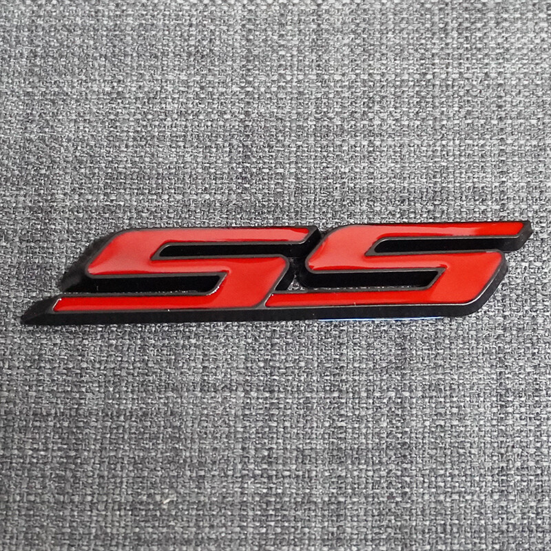 For SS Badge Fender Trunk Emblem Decal Red -3Pc