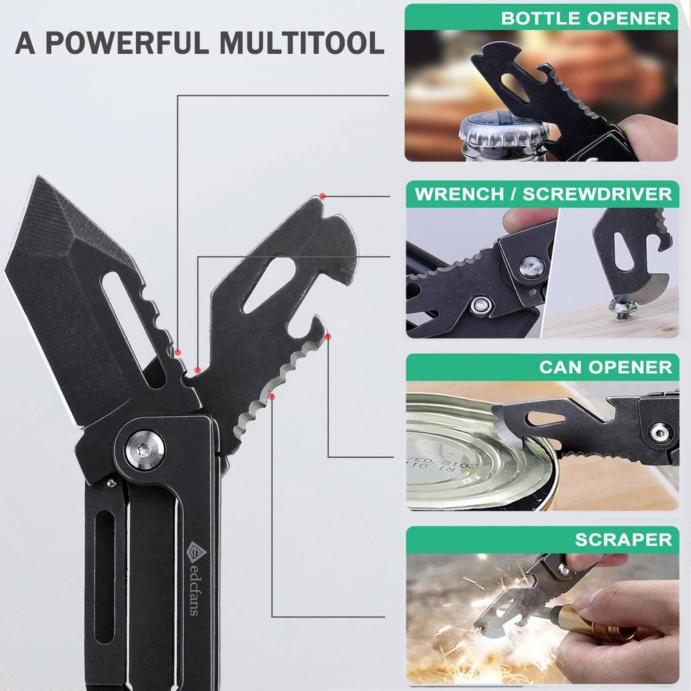 Keyring knife, clip-on multi-tool, short knife with keyring,