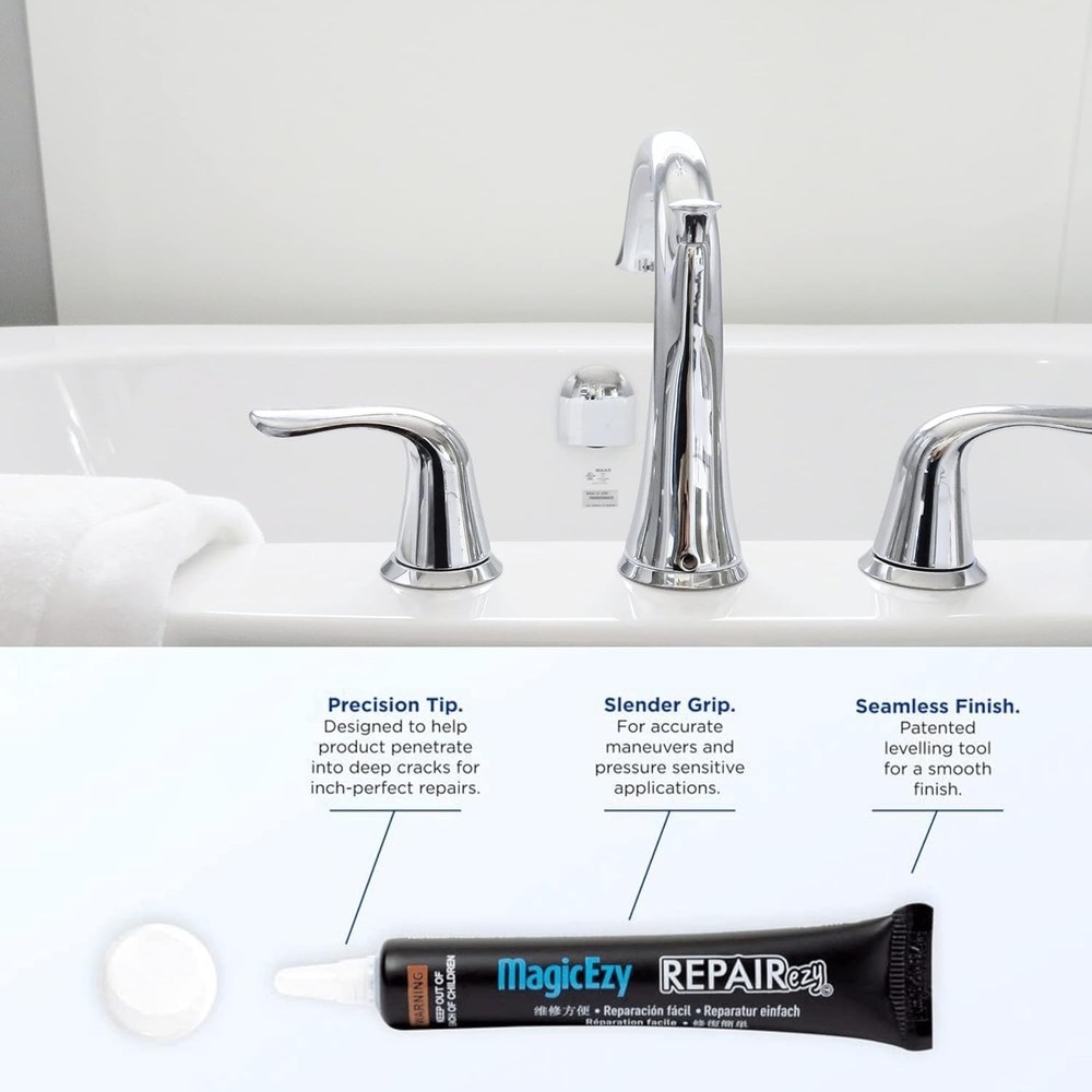 Bath & Sink RepairEzy - Professionally and Easily Touch- Up Cracks, Chips, an...