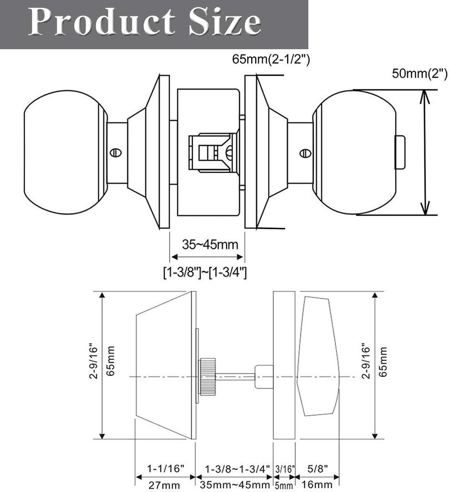 Entry Door Knobs Lock Set and Single Cylinder Deadbolt Combination Set
