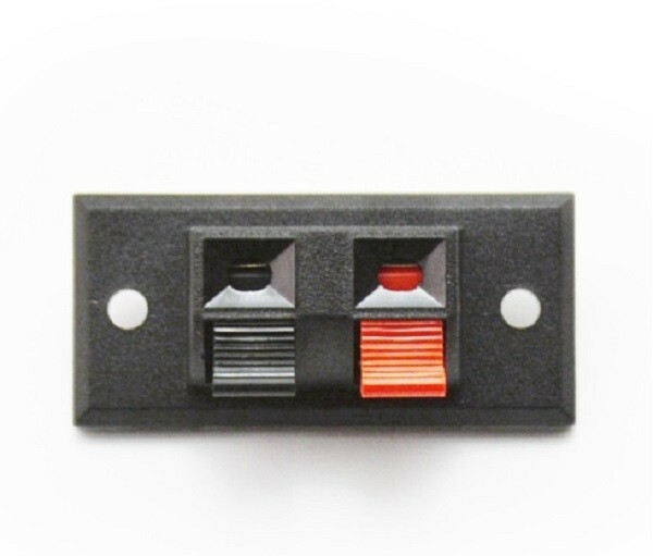 5 Pcs 2 Way Speaker Wire Square Terminal Wall panel Plate Input Push Type 