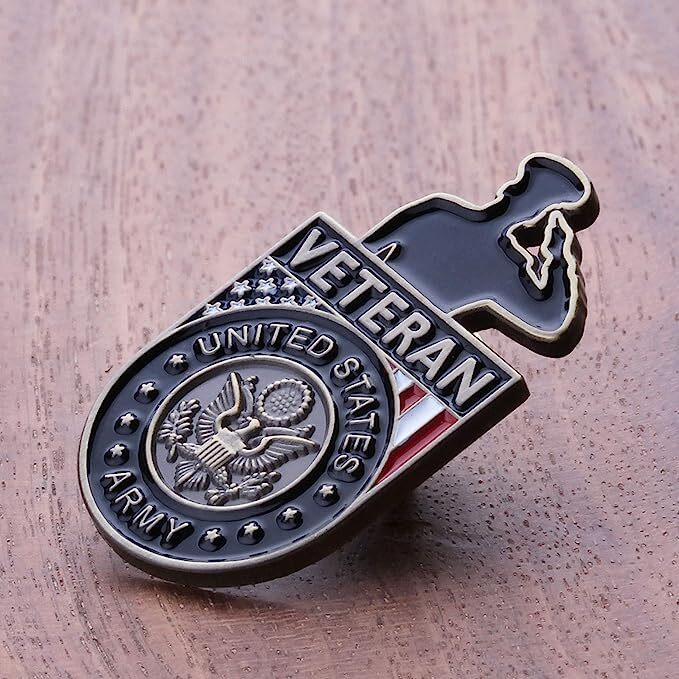Army Veteran Salute Pin