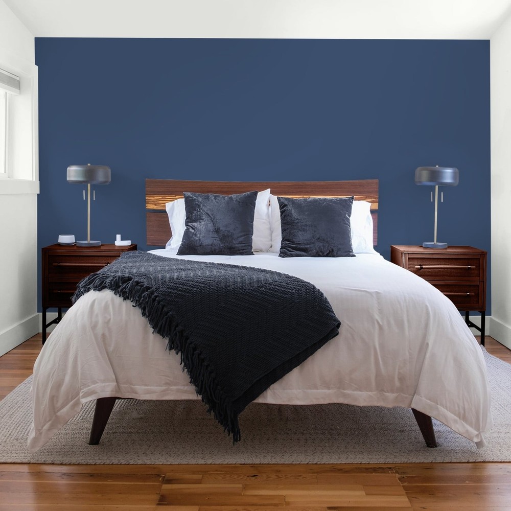 Fundamentals Annapolis Blue Flat Interior Paint 1 Gallon