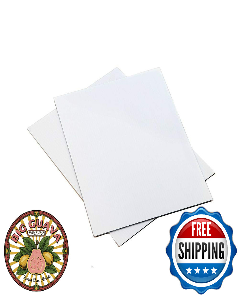 Sourceone.org 5 Pack Corrugated Plastic Sign Boards White 24x36