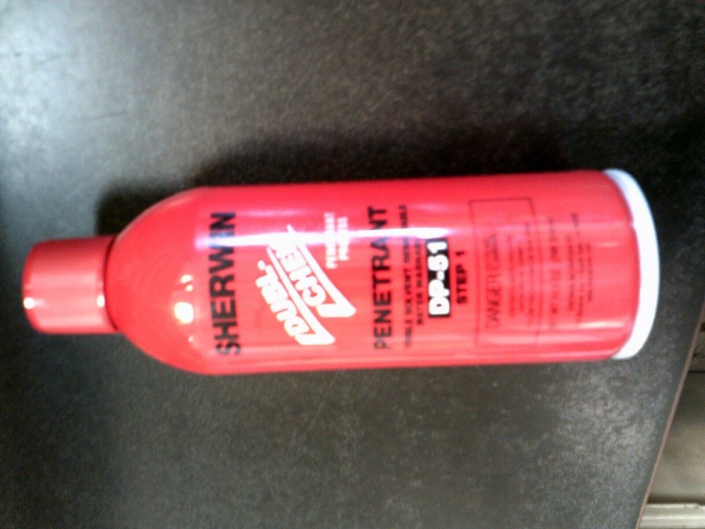 10.5 OZ SHERWIN DUBL-CHEK DP-51 DEVELOPER DYE PENETRANT FLUORESCENT SOLVENT