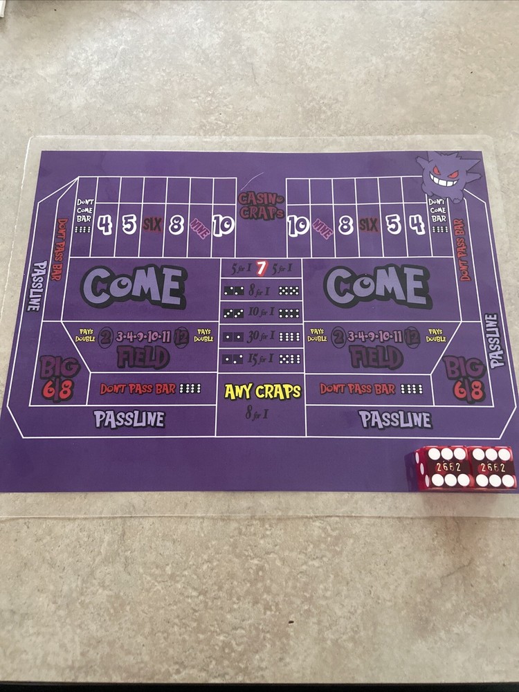 Casino Dice With Crap Sheet. Gengar