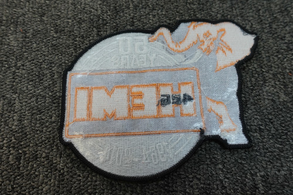 FOR MOPARS. 426 HEMI 50th ANNIVERSARY EMBROIDERED PATCH