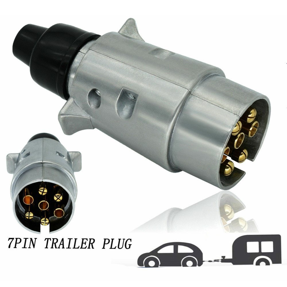 Heavy Duty 7 Pin Trailer Socket Connector for Towing Trailers & Caravans
