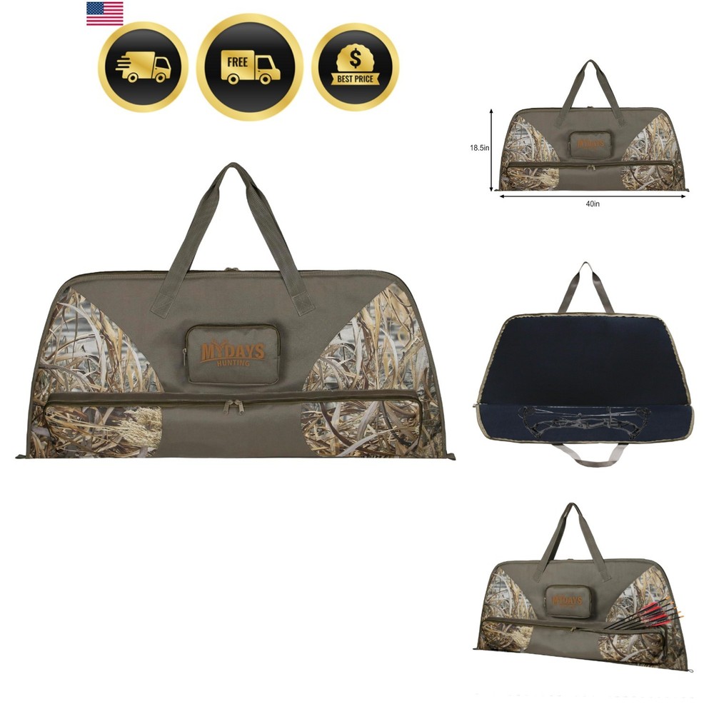 Compound Bow Case Soft Camo Bow Bag with Padded Compartments 41 Inch