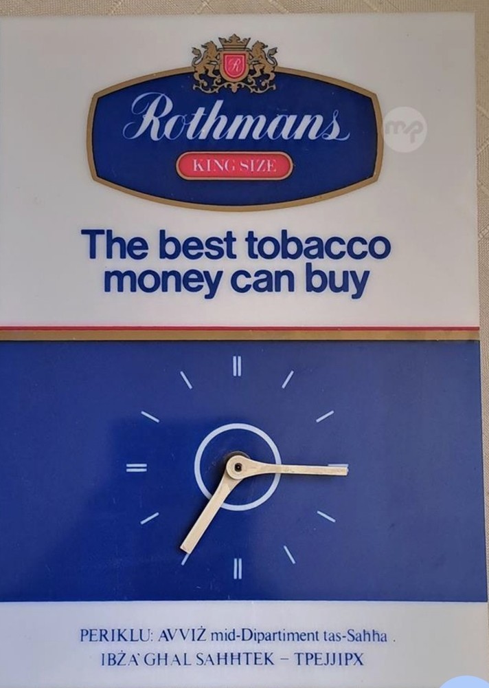 Rothmans retro vintage wall clock