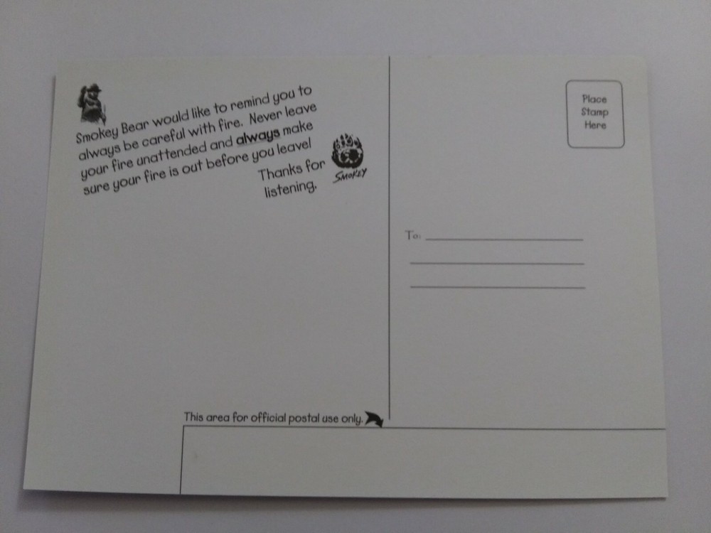Smokey Bear Wildfire Postcard Great Lakes Forest Fire Compact