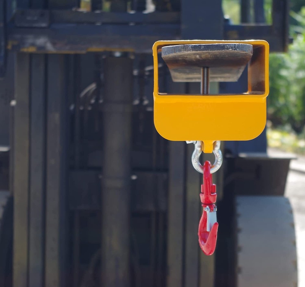 Forklift Lifting Hook Attachment 2200lbs Capacity Single Mobile Forklift Crane