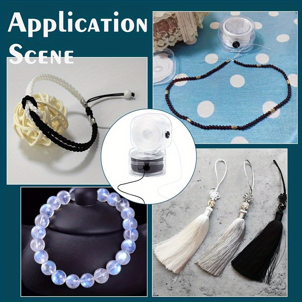 1set 260 Yards Nylon Satin String 0.5mm Bracelet Making String Beading String