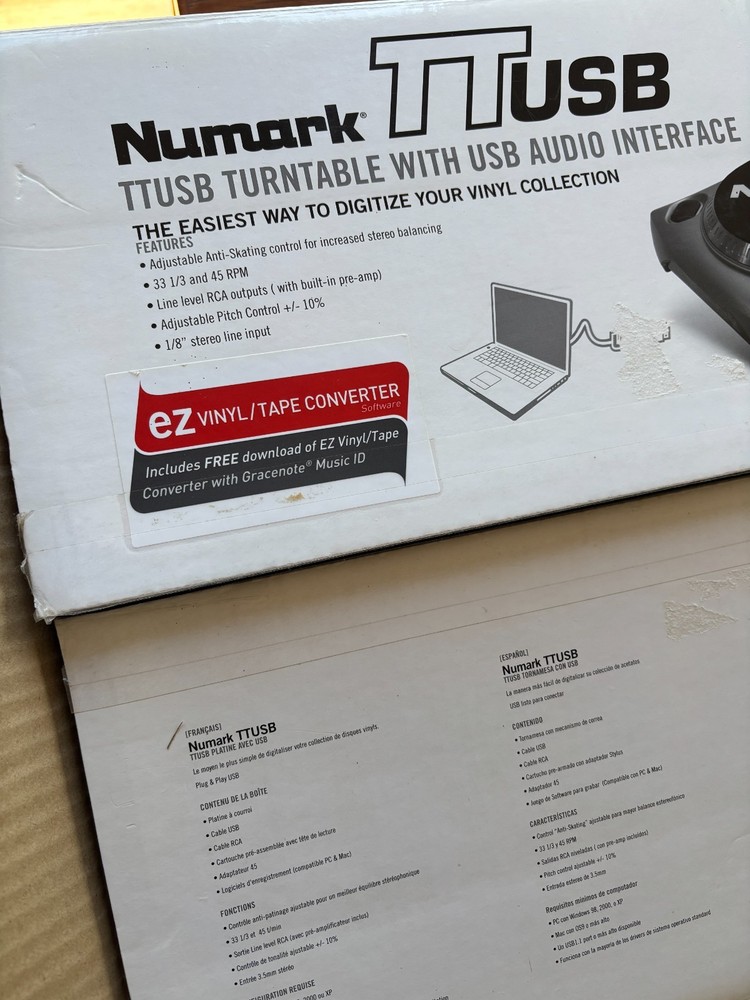 Numark TTUSB Turntable - Pristine Condition, Original Box, One Owner