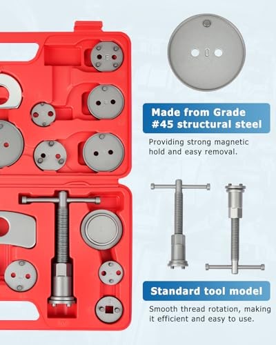 27Pcs Brake Caliper Tool, Heavy Duty Disc Brake Caliper Compression Tool