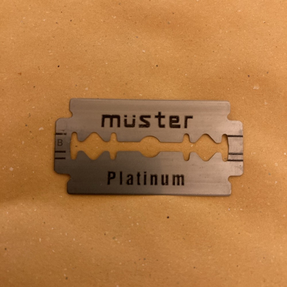 5 Double Edge Razor Blades, Muster Shaver Platinum