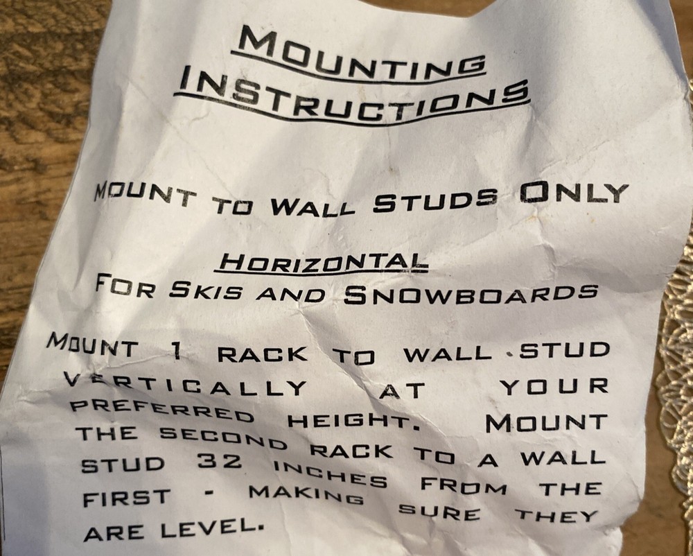 Board Stacker Mounting System for Garage Organize Snowboards or SKiis